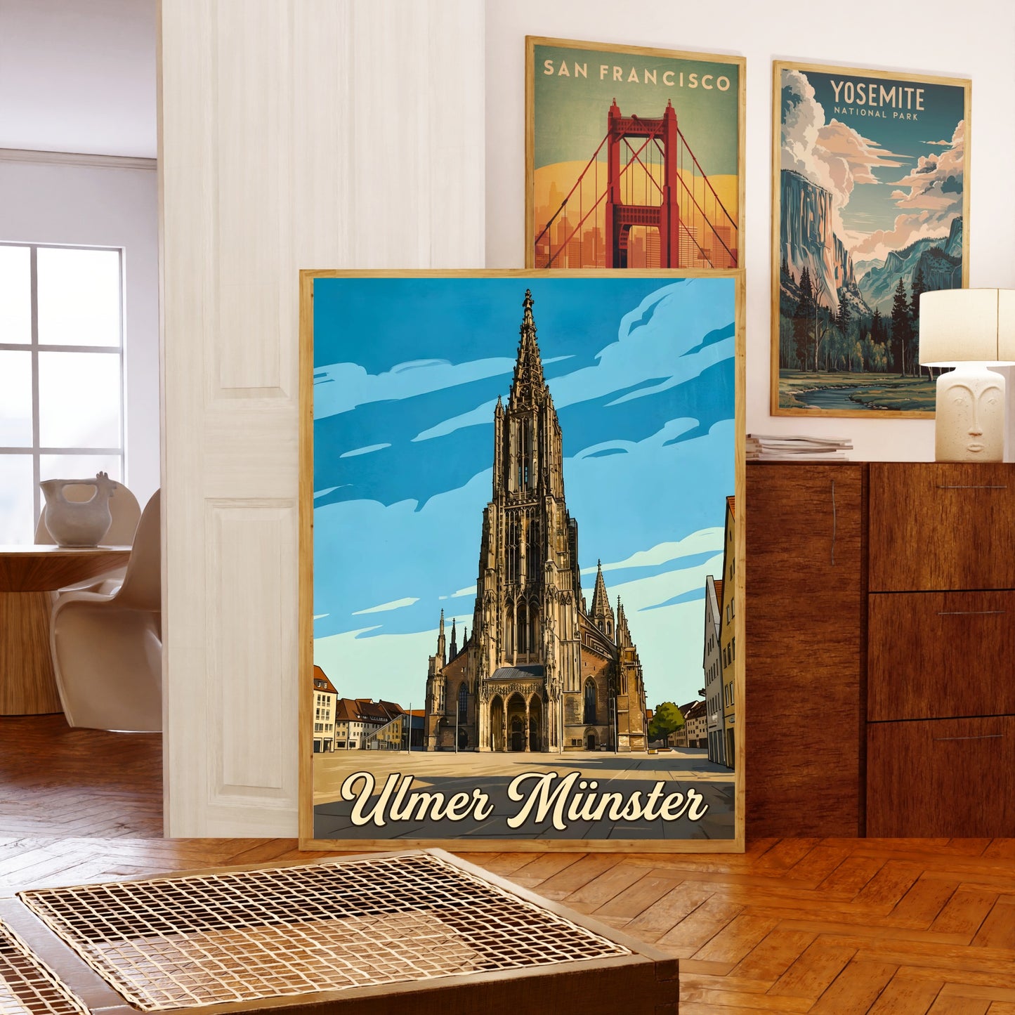 Ulmer Münster Vintage Travel Poster - Crown of Baden-Württemberg