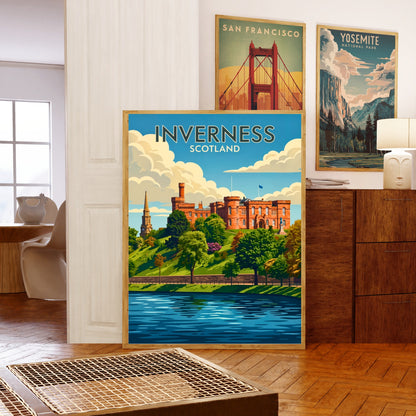 Inverness Vintage Travel Poster - Historic Scotland