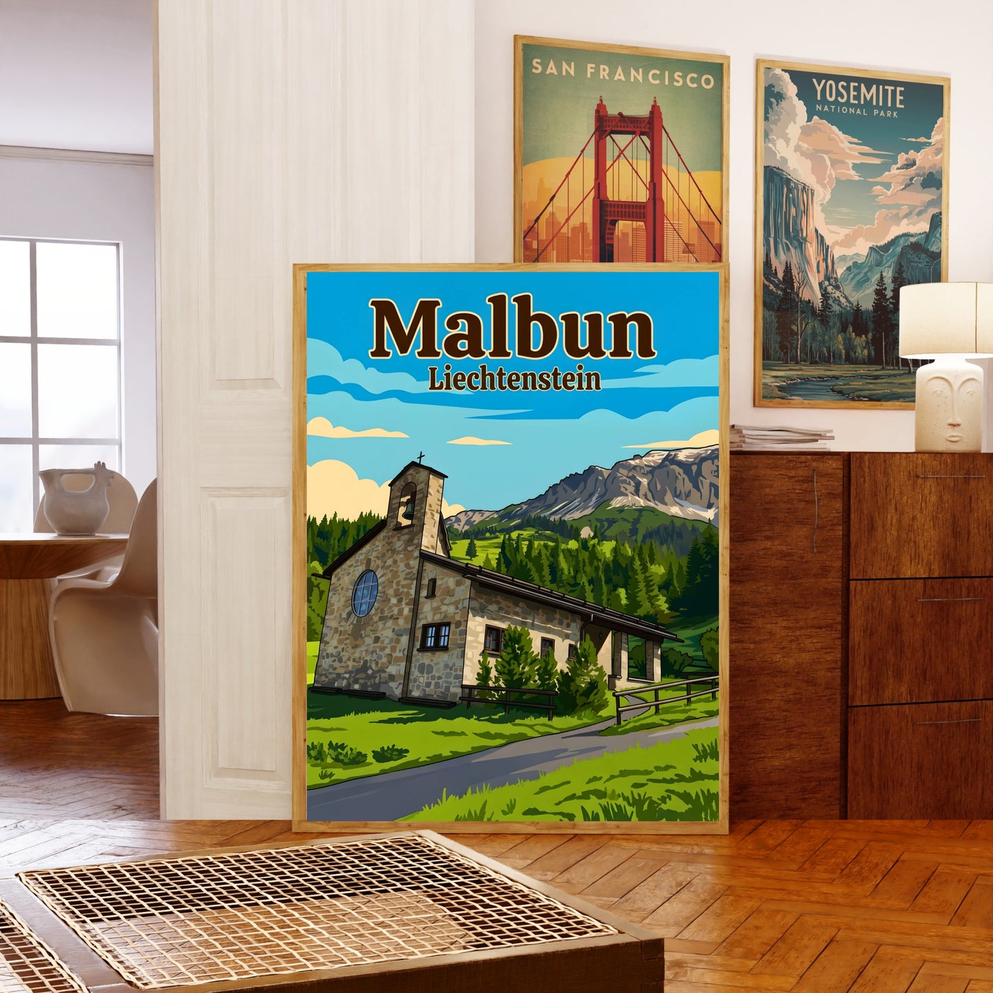 Malbun Vintage Travel Poster - Holiness in the Mountain