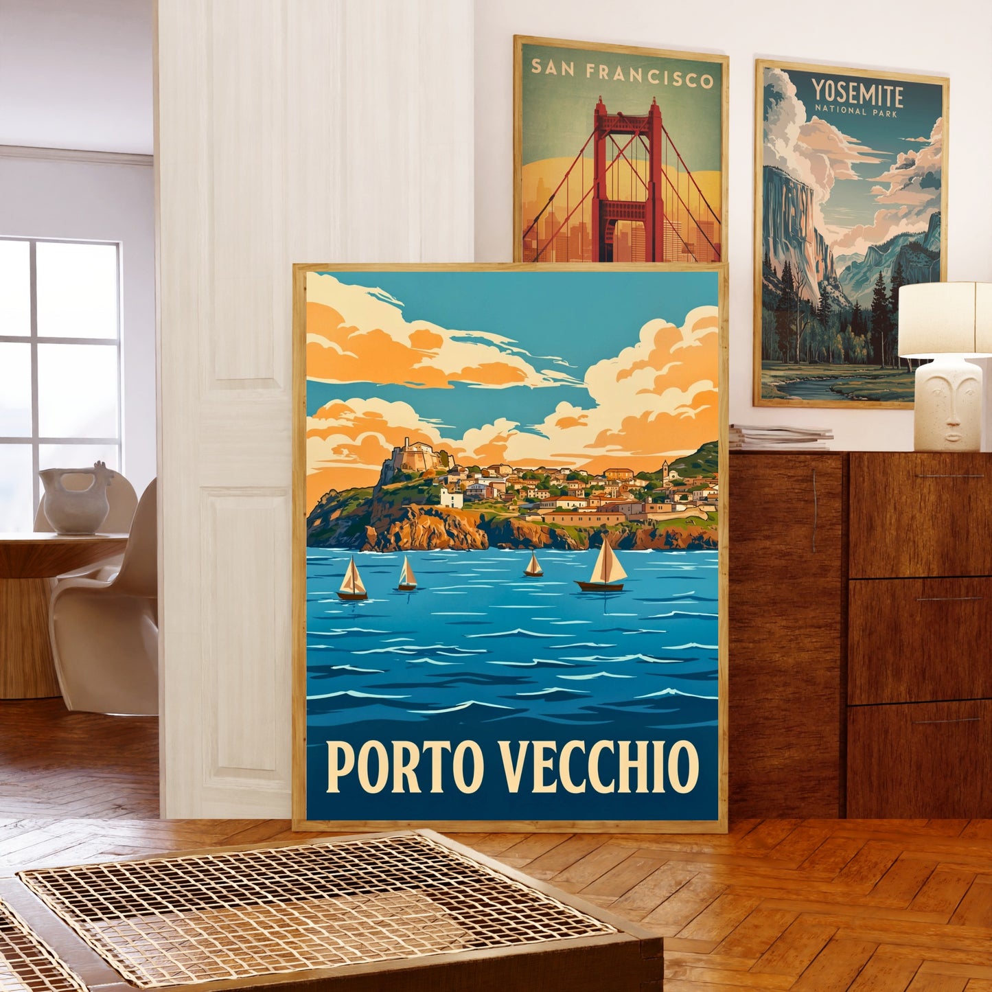 Porto Vecchio Vintage Travel Poster - The Heart of Capraia
