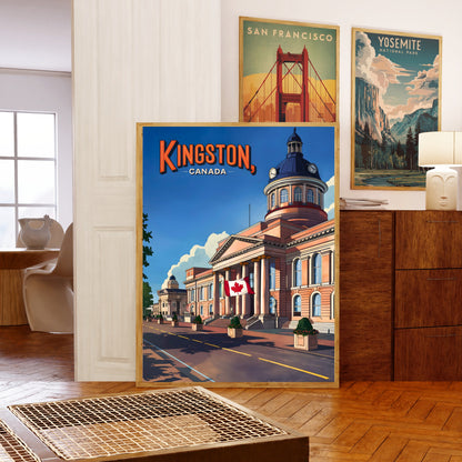 Kingston Vintage Travel Poster - The Heart of Downtown