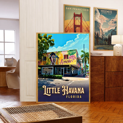 Little Havana Vintage Travel Poster -  Cultural Street