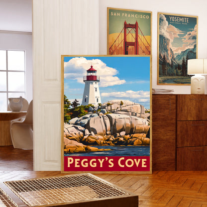 Peggy’s Cove Vintage Travel Poster - Beacon of the Atlantic