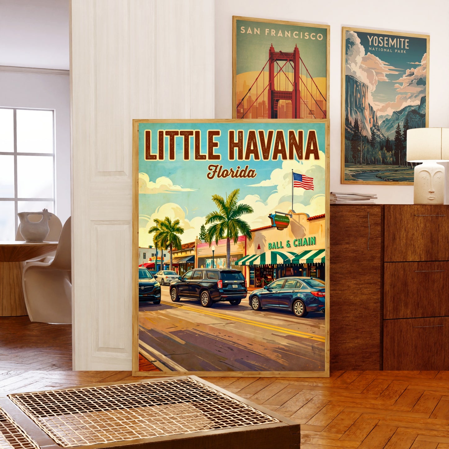Little Havana Vintage Travel Poster -  Street Life