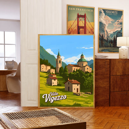 Valle Vigezzo, Italy Vintage Travel Poster - Gateway to the Alps
