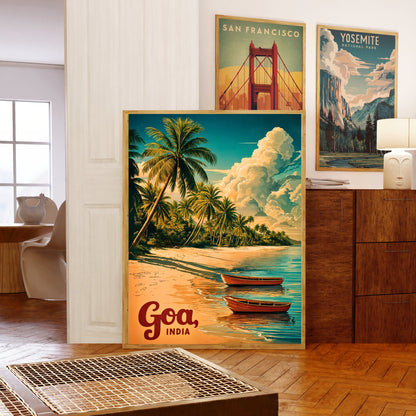 Goa Vintage Travel Poster - Captivating Island in India