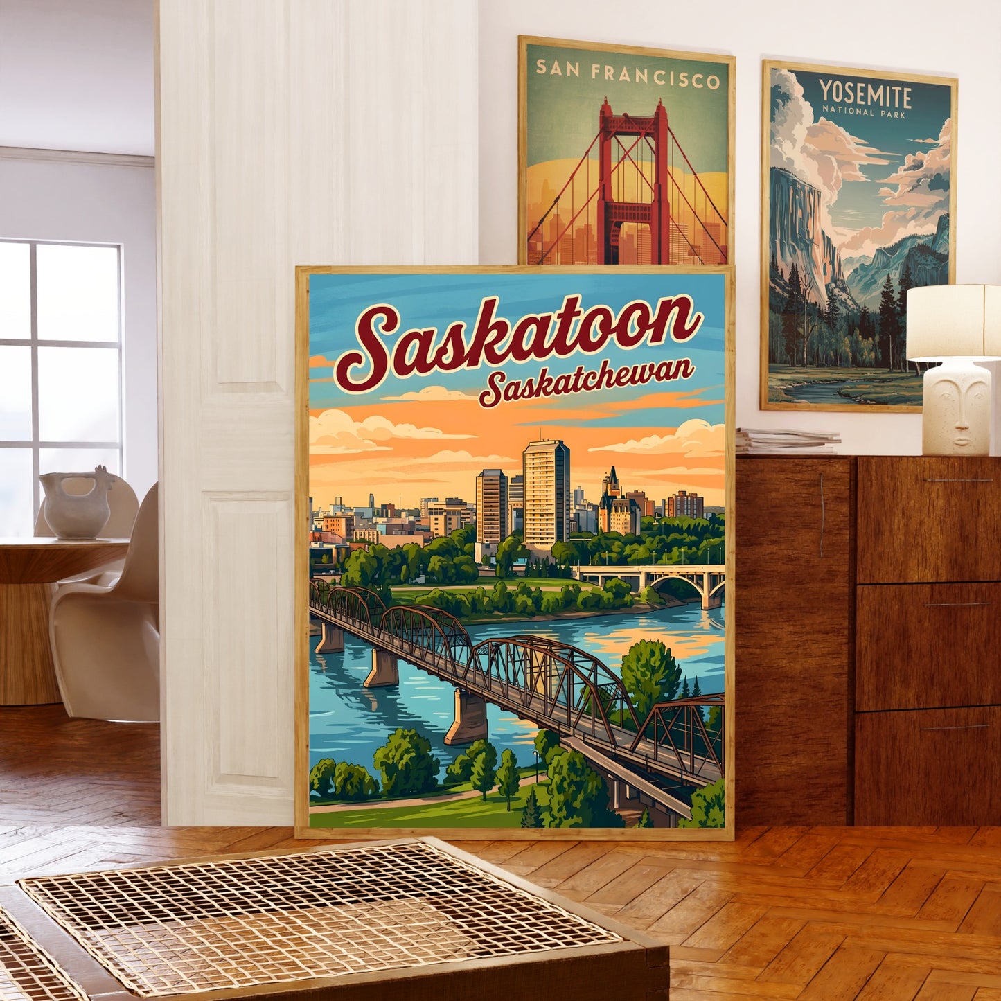Saskatoon Vintage Travel Poster - Canada