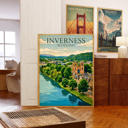 Inverness Vintage Travel Poster - Scotland Heritage