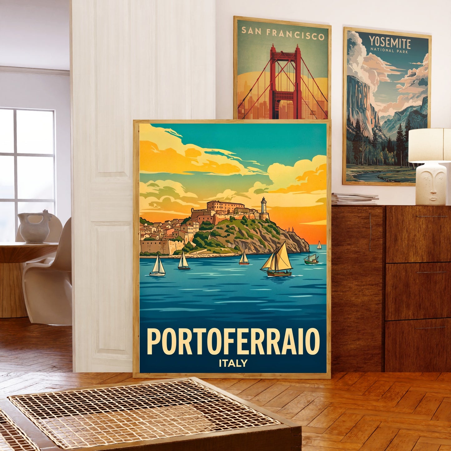 Portoferraio Vintage Travel Poster - Mediterranean Splendor