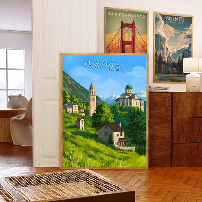 Valle Vigezzo, Italy Vintage Travel Poster - Valley of the Painters