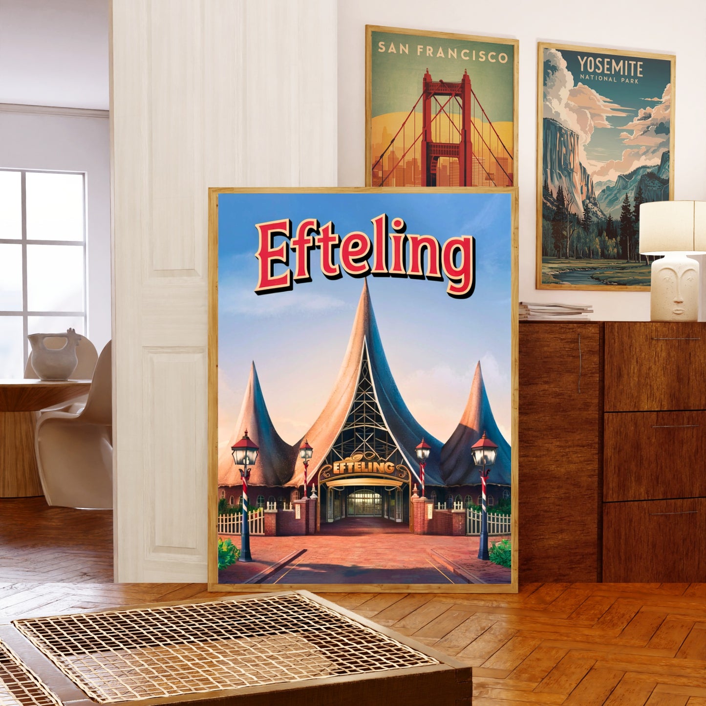 Efteling Vintage Travel Poster - Ride Through the Realms of Fantasy