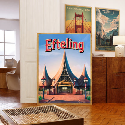 Efteling Vintage Travel Poster - Ride Through the Realms of Fantasy