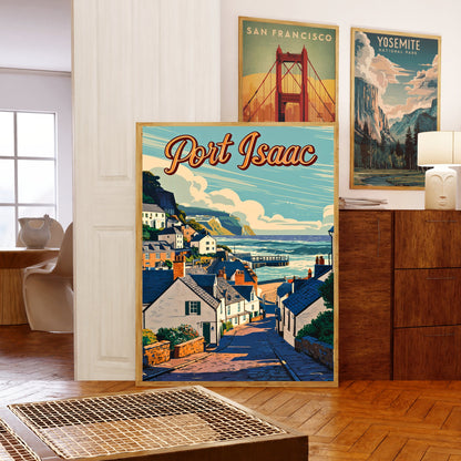 Port Isaac Vintage Travel Poster