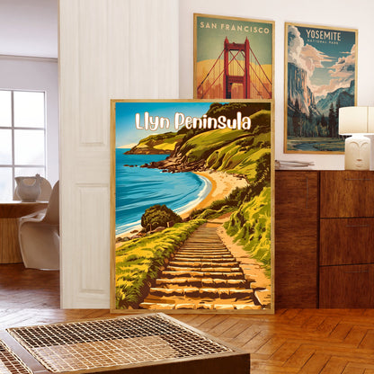Llyn Peninsula Vintage Travel Poster