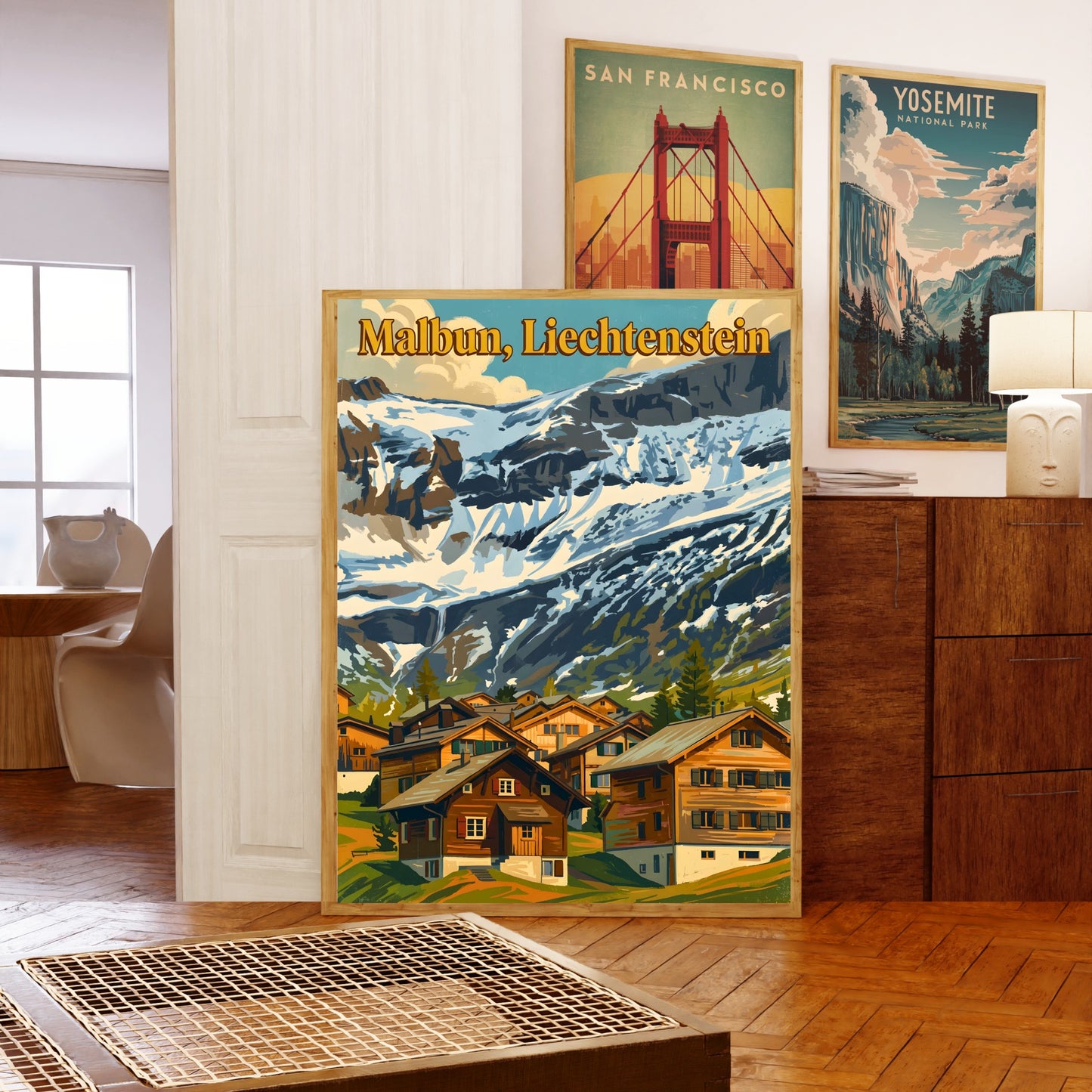Malbun Vintage Travel Poster - The Heart of the Alps