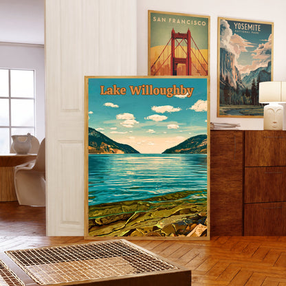 Lake Willoughby Vintage Travel Poster
