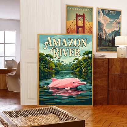 Amazon River Vintage Travel Poster