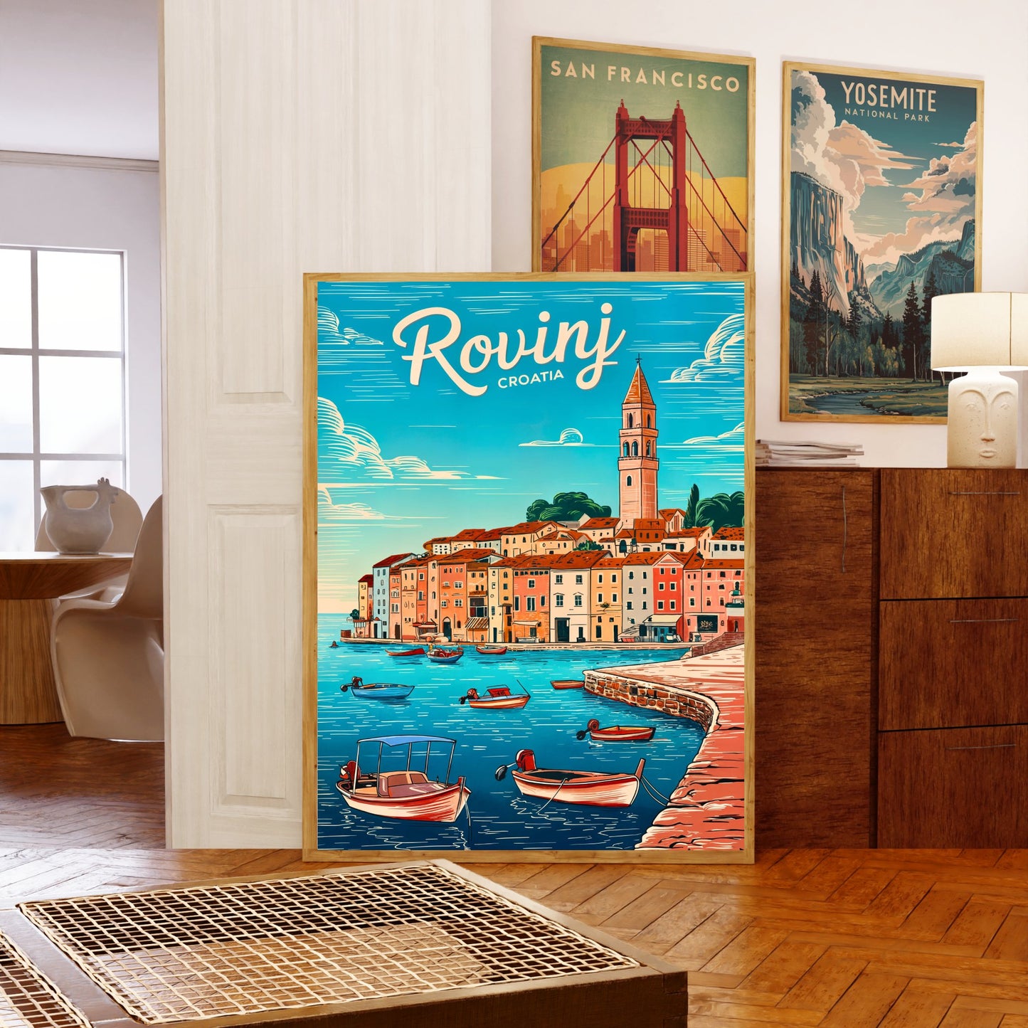 Rovinj, Vintage Travel Poster - Croatia, A Coastal Istrian Gem