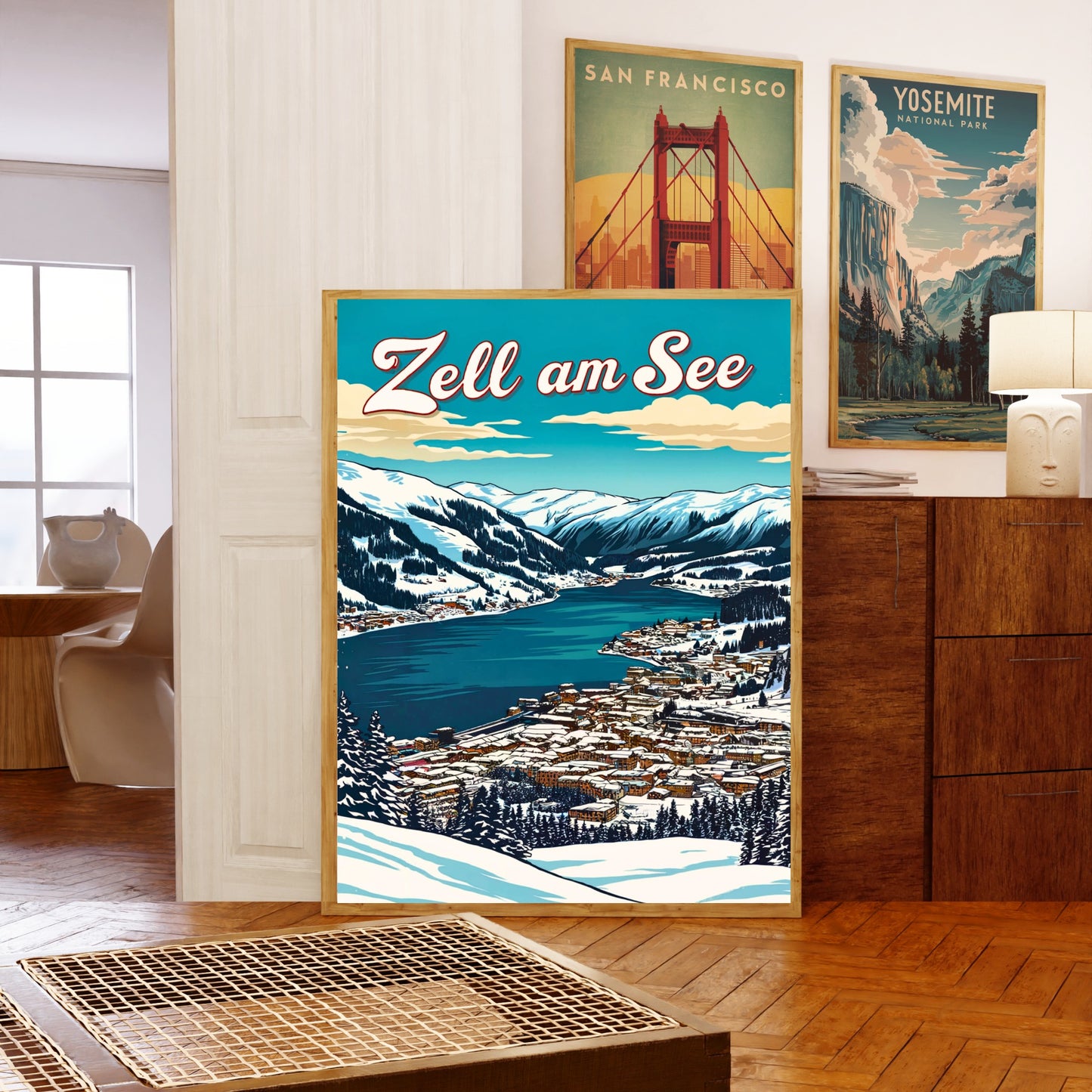 Zell am See Vintage Travel Poster - Austria’s Snowy Escape