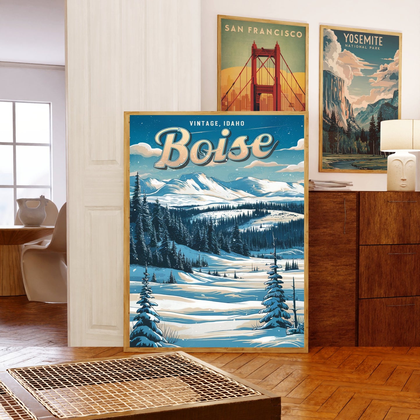 Boise Vintage Travel Poster - Vibrant Outdoor Adventures
