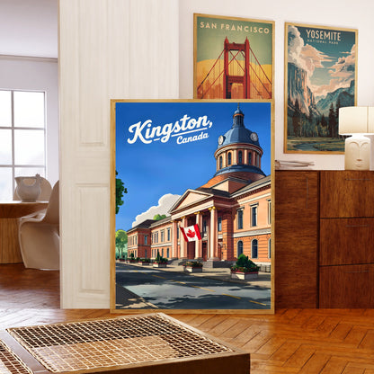 Kingston Vintage Travel Poster - Iconic Street Canada
