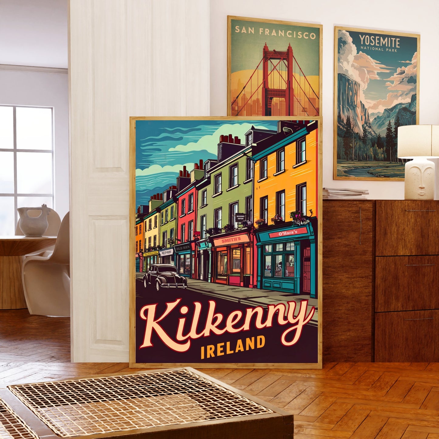 Kilkenny Vintage Travel Poster - Heart of Ireland's Medieval City