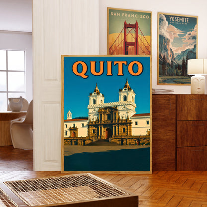 Quito Vintage Travel Poster - Ecuador’s Colonial Gem