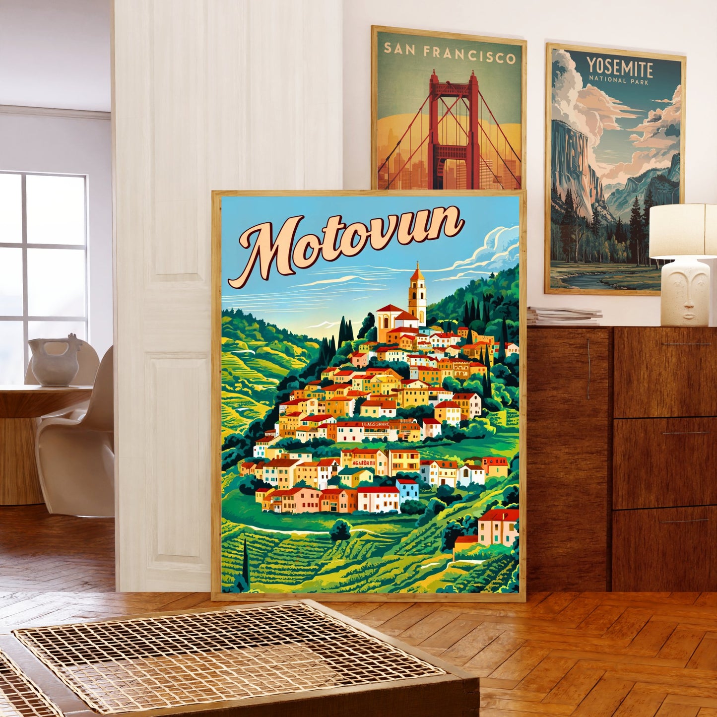 Motovun Vintage Travel Poster - Croatia
