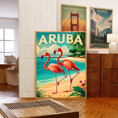 Aruba Vintage Travel Poster