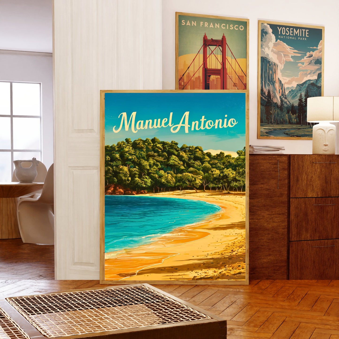 Manuel Antonio Vintage Travel Poster - Mesmerizing Beach, Costa Rica
