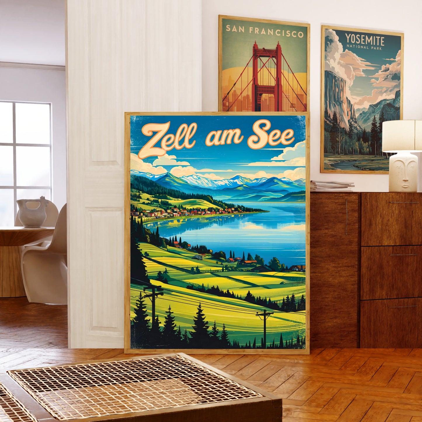 Zell am See Vintage Travel Poster - Austrian Timeless Alpine Beauty