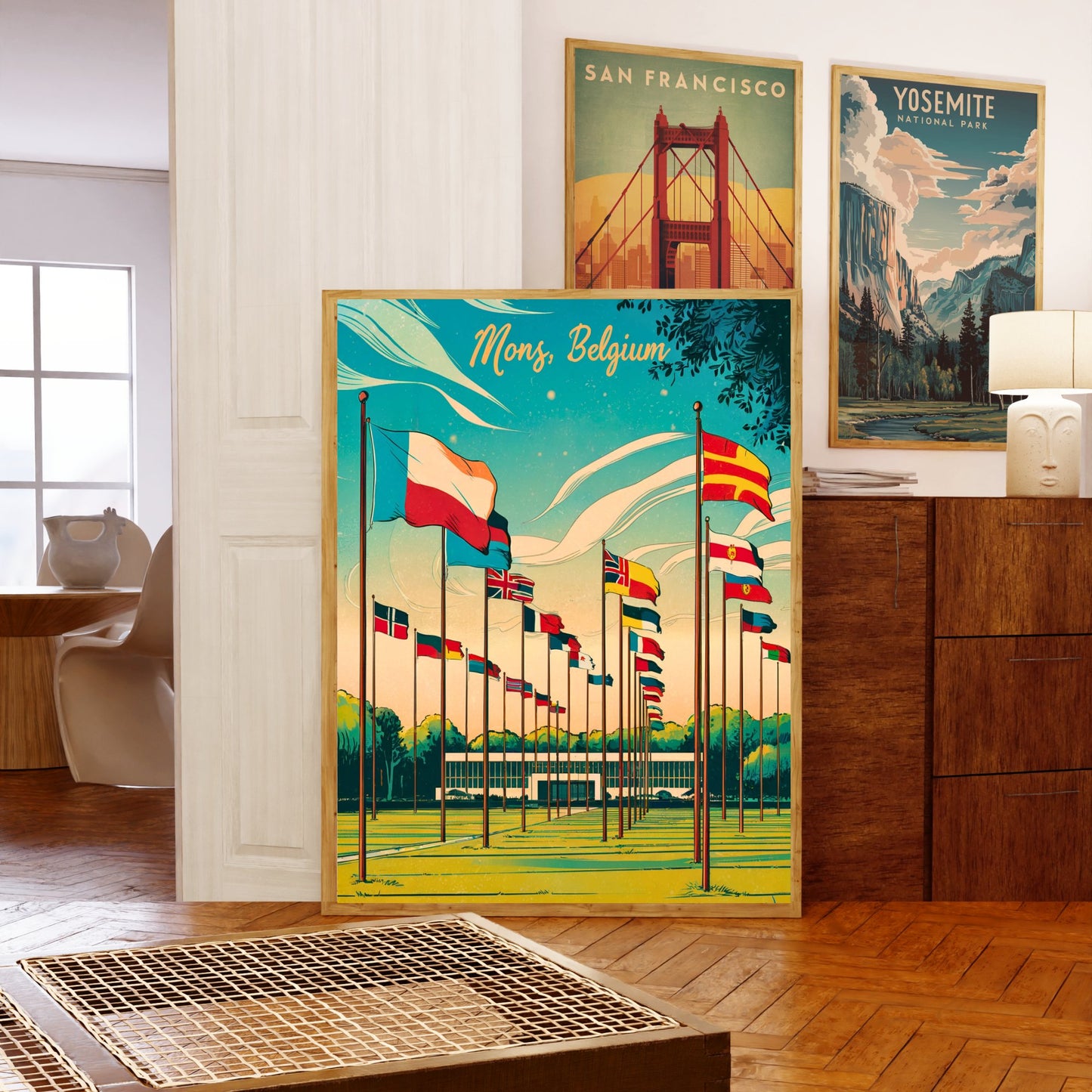 Mons, Belgium Travel Poster - Supreme Headquarters Allied Powers Europe (SHAPE)