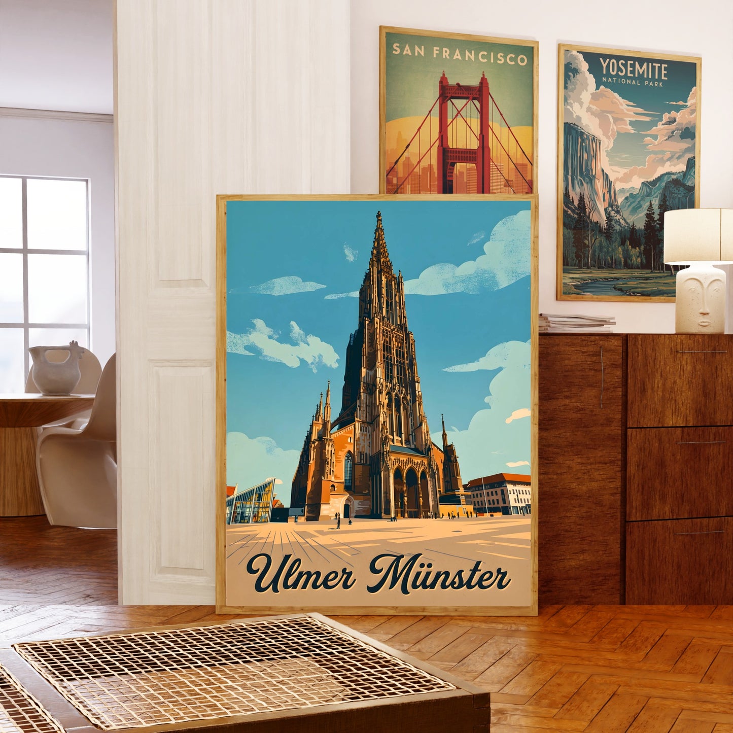 Ulmer Münster Vintage Travel Poster - Majestic Church