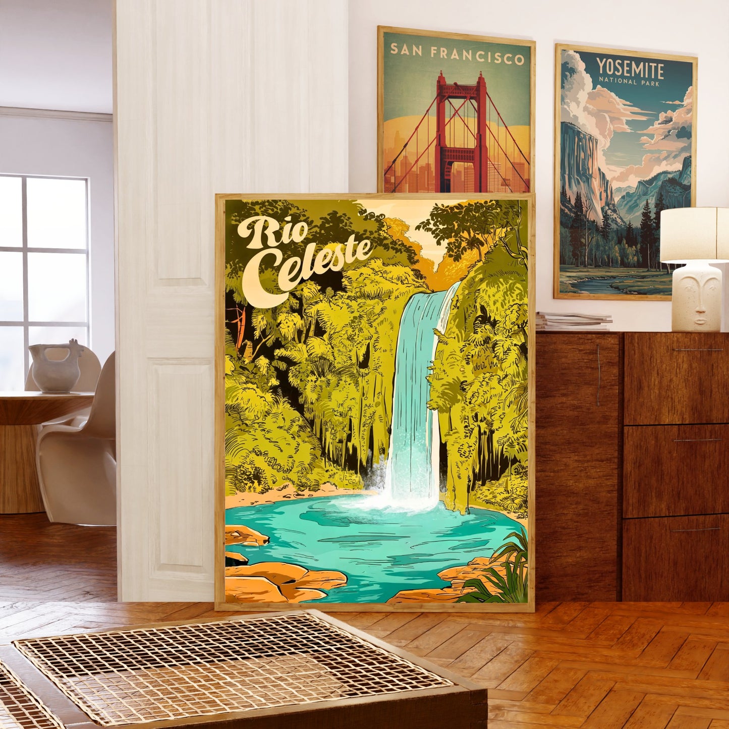Rio Celeteste Vintage Travel Poster - Costa Rica