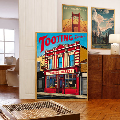 Tooting Vintage Travel Poster - Timeless Market in South London