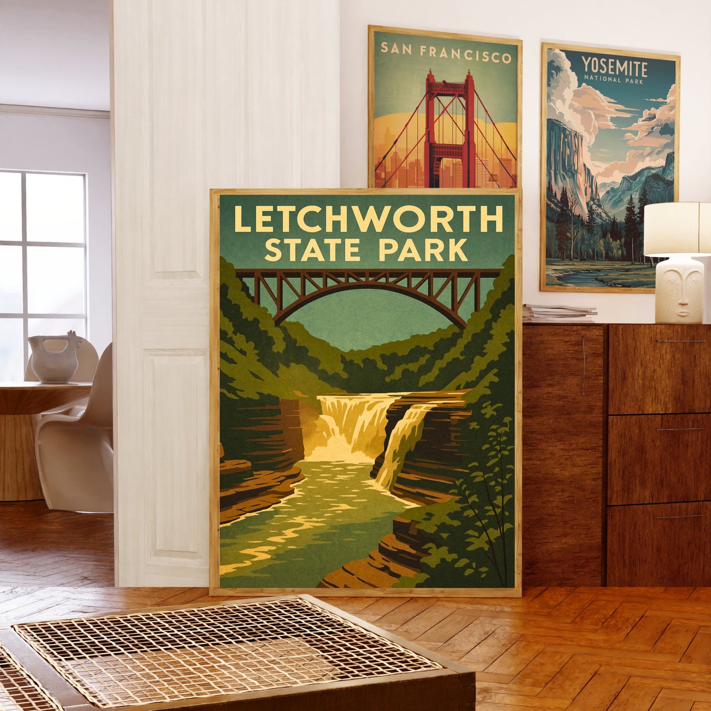 Letchworth State Park Vintage Travel Poster - The Grand Canyon of the East