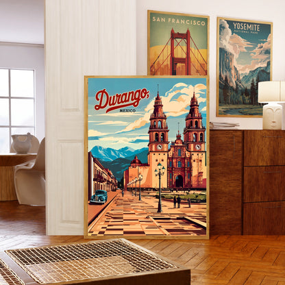 Durango, Mexico Vintage Travel Poster