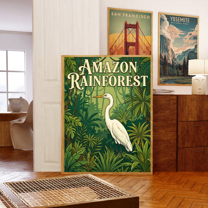 Amazon Rainforest Vintage Travel Poster - Serenity