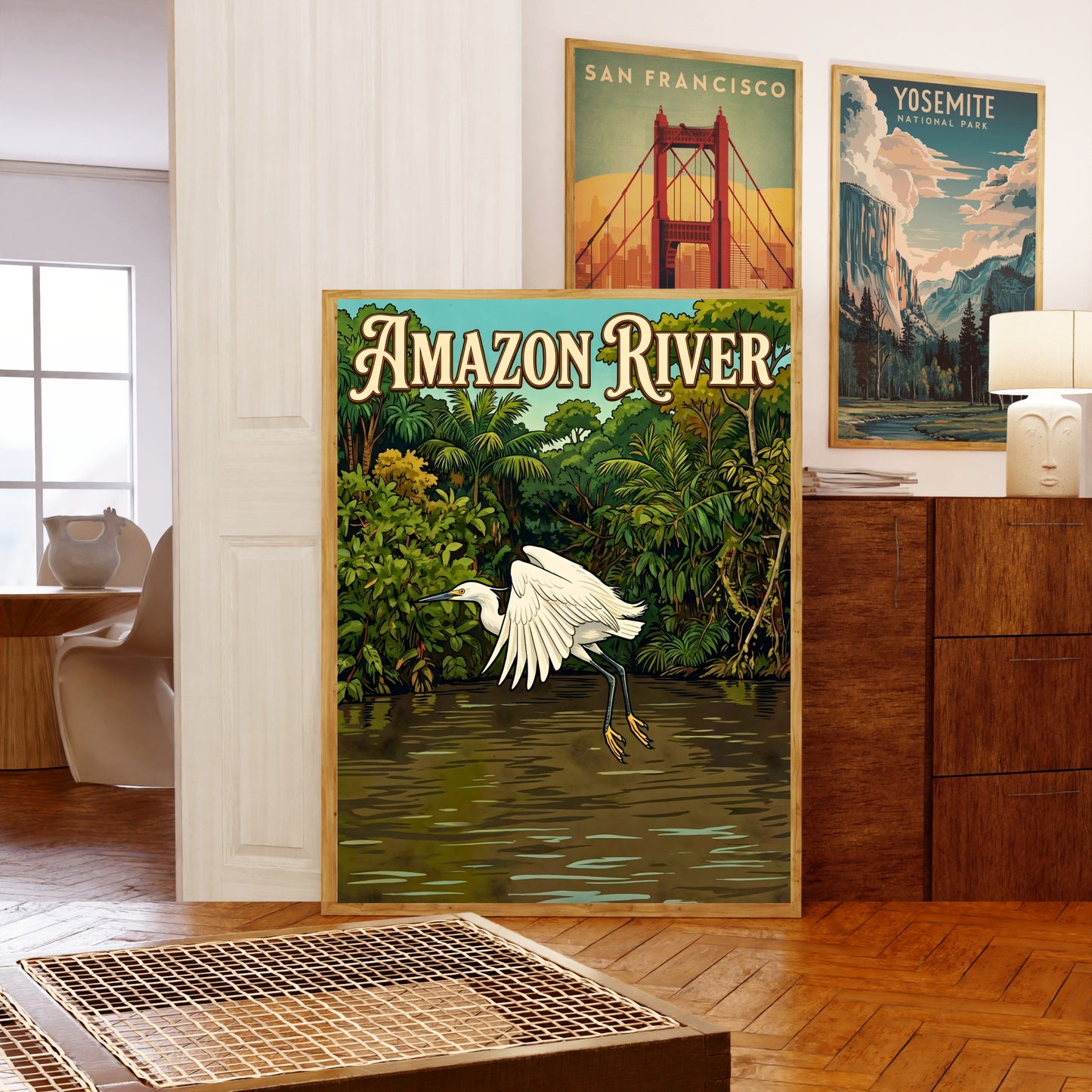 Amazon River Vintage Travel Poster - Spirit of the Tropical River