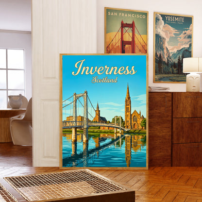 Inverness Vintage Travel Poster - River City