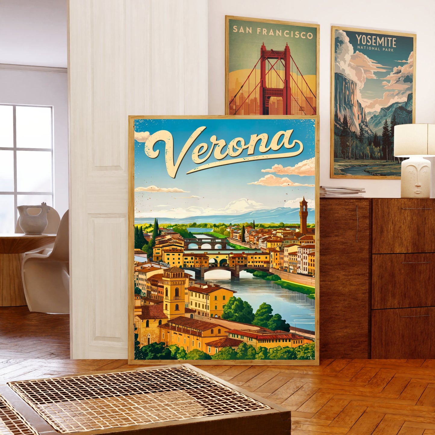 Verona, Italy Vintage Travel Poster - Where Love Lives Forever
