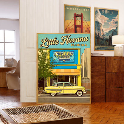 Little Havana Vintage Travel Poster -  Iconic Landmark