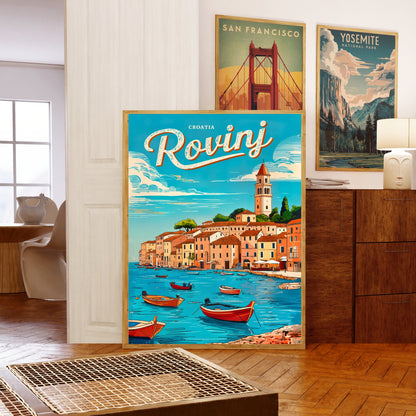 Rovinj, Vintage Travel Poster - Croatia