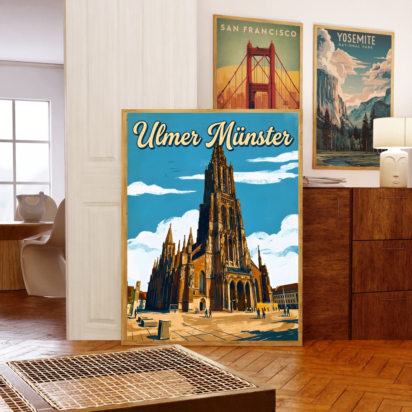 Ulmer Münster Vintage Travel Poster
