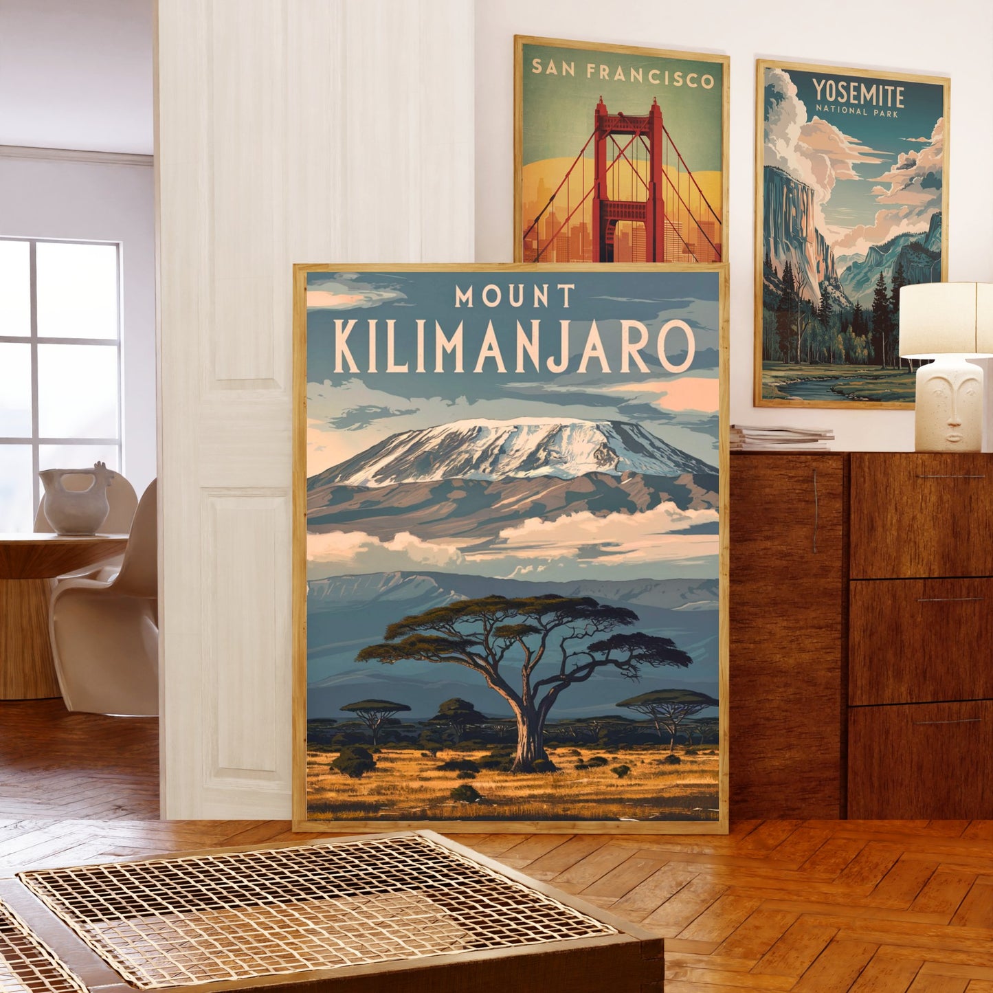 Mount Kilimanjaro Vintage Travel Poster