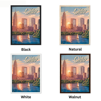 Ohio Vintage Travel Poster - City of Steel and Shorelines