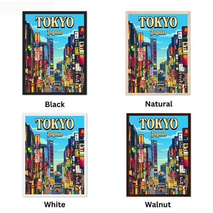 Tokyo Vintage Travel Poster - Night Signs