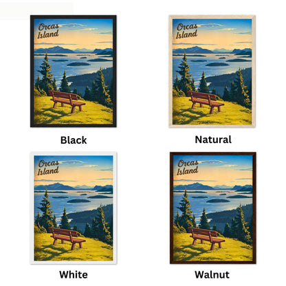 Orcas Island Vintage Travel Poster -  Home of the Whales