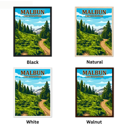 Malbun Vintage Travel Poster - Explore Mountains