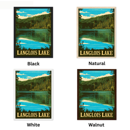 Langlois Lake Vintage Travel Poster